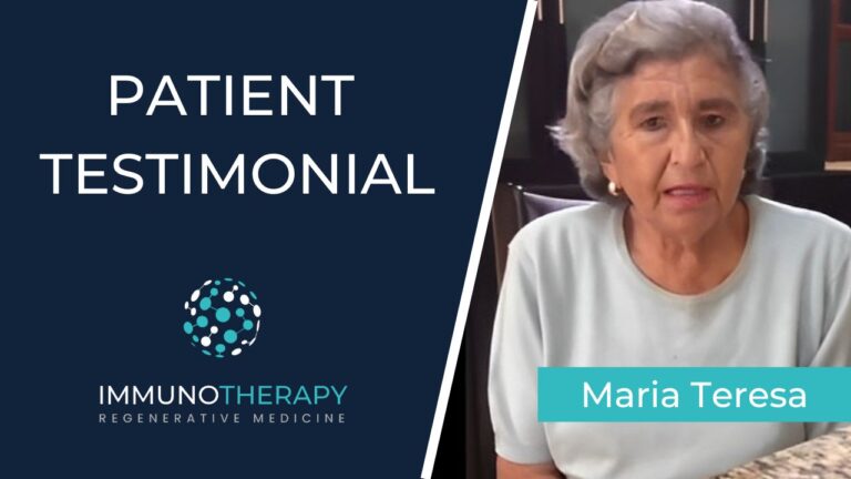 Maria Teresa Testimonial - Immunotherapy Regenerative Medicine