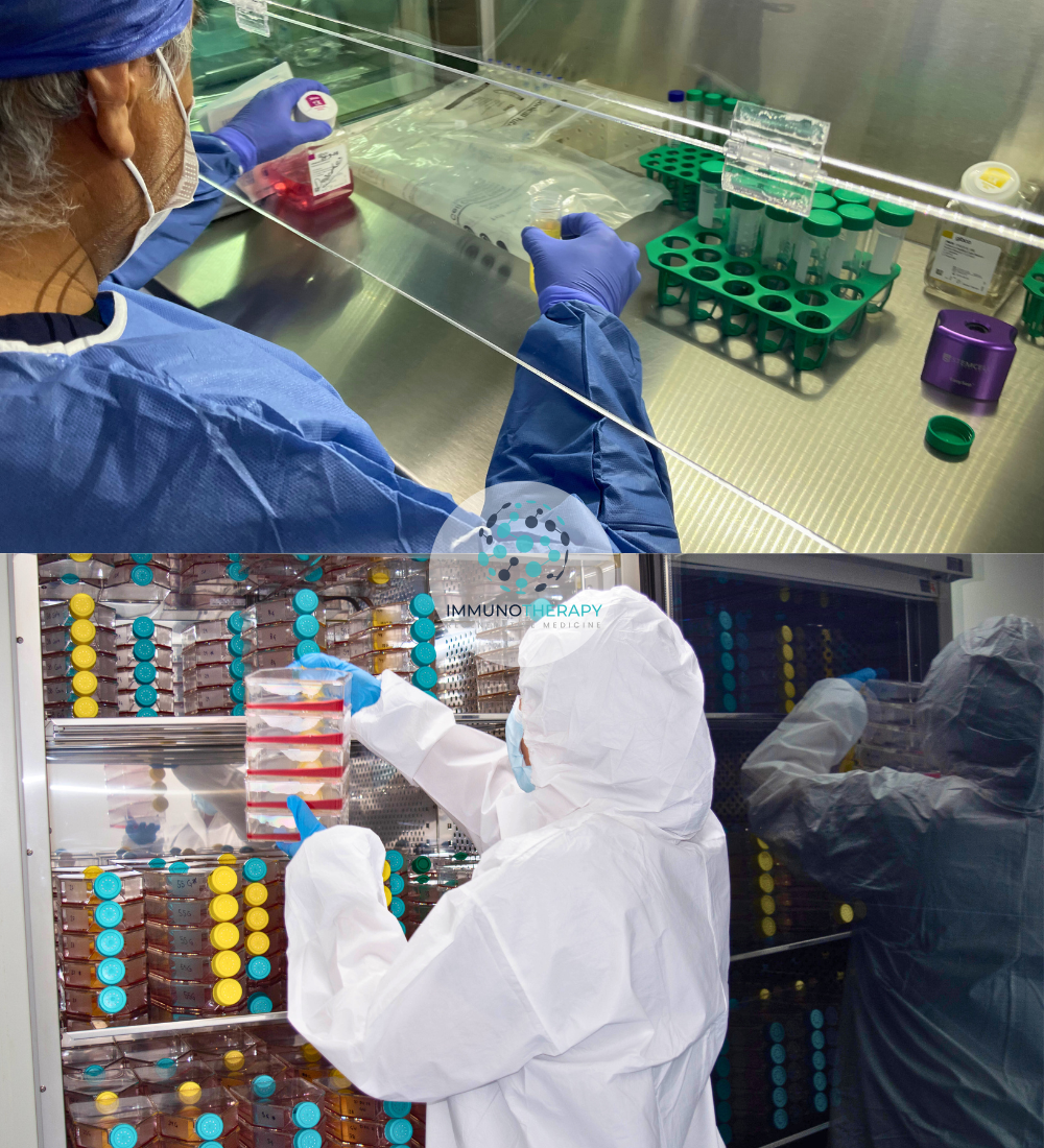 Technician-in-sterile-PPE-culturing-mesenchymal-stem-cells-under-biosafety-hood-for-integrative-cancer-therapy mexico